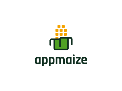 appmaize app application brand corn creative creative logo ipad iphone logo logo design logo designer maize mark mobile phone software symbol tablet