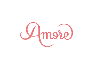 A more amore brand custom type design handmade lettering logo logotype love mark more moreamore