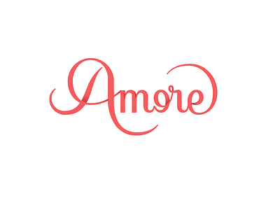 A more amore brand custom type design handmade lettering logo logotype love mark more moreamore