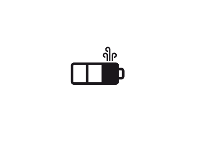 BlackCharge battery black charge coffee creative cup design logo