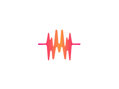 M Wave beat letter m logo logo design m music wave