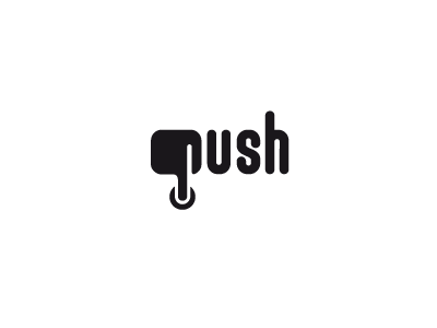 Push button hit logo logo design push simple