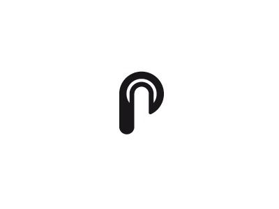 P-Push button hit logo logo design p push simple