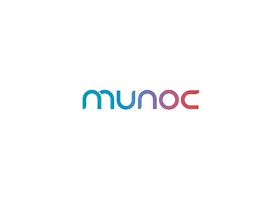 Munoc clean custom type gradient logo logotype soft