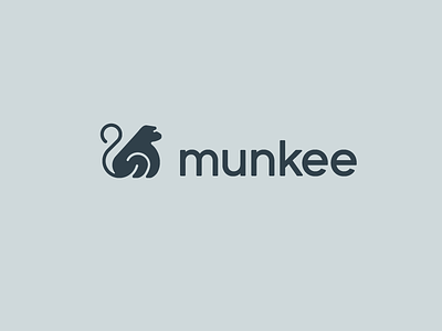Munkee geometric grid guidelines logo logo design monkey simple