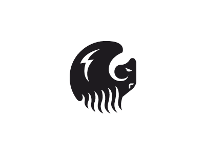 Muskox defender dominant logo mighty muskox powerfull