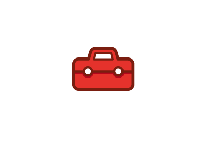 Car Repair car line logo logo design repair simple tool box