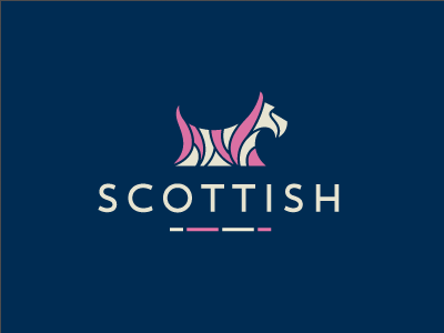 Scottish brand dog grid guidelines logo logo design mark preppy scottish simple