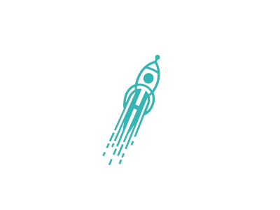 hyperteam astronaut body boost creative hyper kid launch logo logo design rocket team