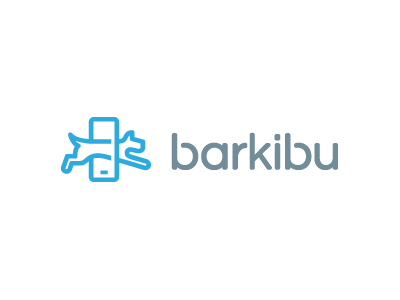 Barkibu app cross dog logo logo design pet care