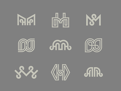 MH letter h letter m logo monogram