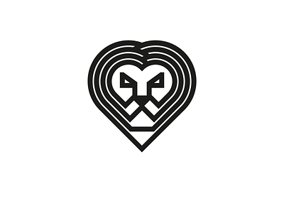 LION HEART heart lion logo symbol