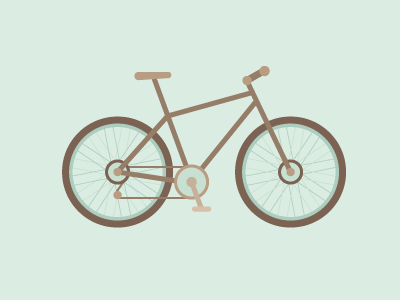 Bike2 bicycle bike calm design easy flat illustration simple