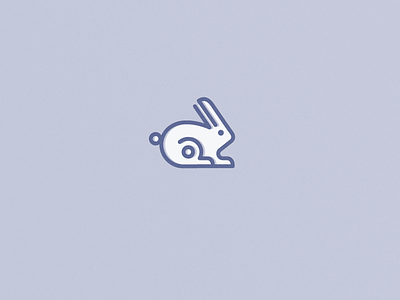 Rabbit animal circle geometry grid logo mark minimal rabbit simple