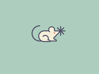 White mouse animal grid laboratory logo mark minimal mouse simple