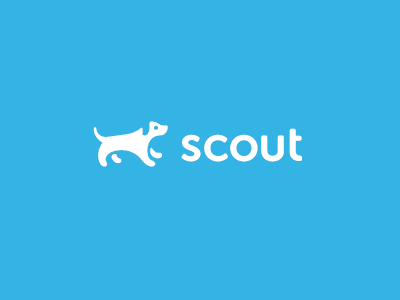 Scout app dog logo loyalty mark simple