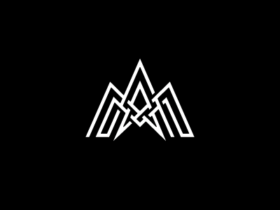 M-A geometry logo m a mark monogram simple triangle