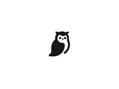 Owls cute logo mark owl simple