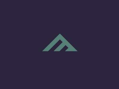 M Mountain letter m logo mark mountain simple