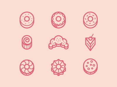 Icons dessert breakfast cookies croissant dessert donuts icon icons pastry