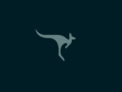 Kangaroo animal logo mamorable mark minimal simple