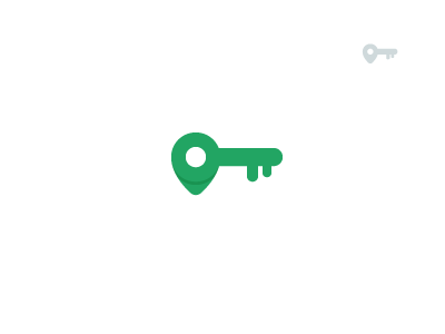 Key + map pin