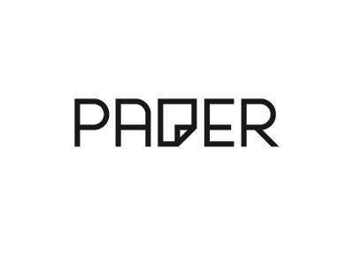 Paper concept image logo mark p paper word