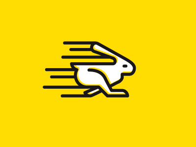 Rabbit logo mark rabbit run speed