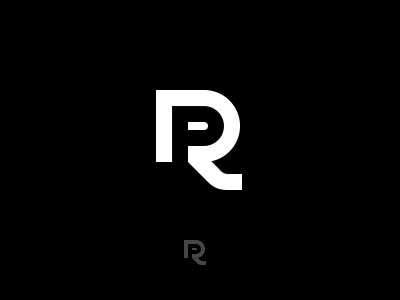 P R monogram brand letter p letter r logo mark monogram p r