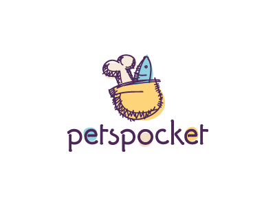 Petspocket brand logo mark pets pocket shop