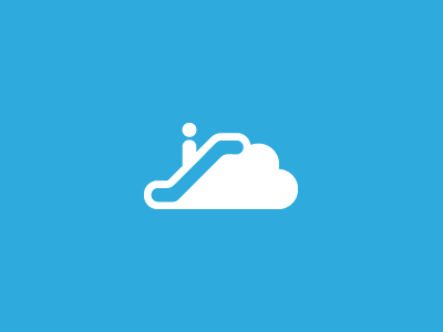 Opencloud cloud computing escalator icon logo