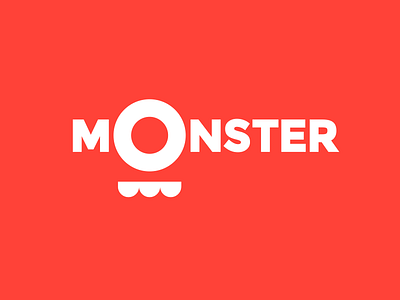 Monster eye image logo monster one word