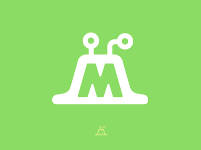Mmonster brand letter m logo mark memorable monster simple