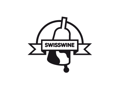 Swisswine cow cowbell logo milk wine