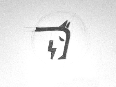 Horse - Thunder brand horse logo mark quick sketch thunder