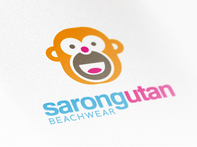 Sarongutan beachwear brand girls kids logo orangutan sarong summer