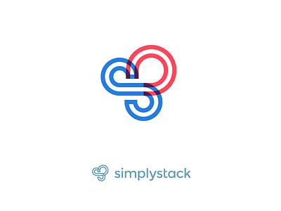 Simplystack cloud infinite letter s logo mark stack symbol