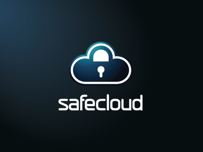 safecloud cloud data access emblem lock logo mark safe secure software storage tech