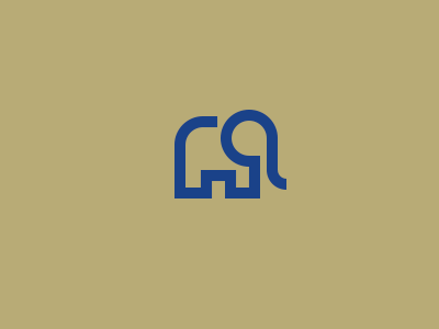 A Elephant elephant letter a logo memorable monoline simple