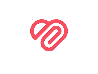 With donation attach brand clip coin donation heart logo mark money