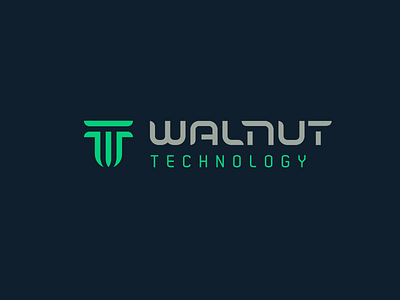 Walnut technology brand china letter t letter w logo mark technology walnut