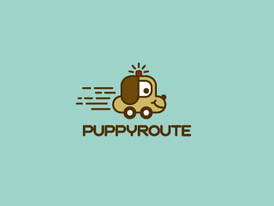 Puppyroute brand concept creative logo doggy logo mark pet pets puppy services