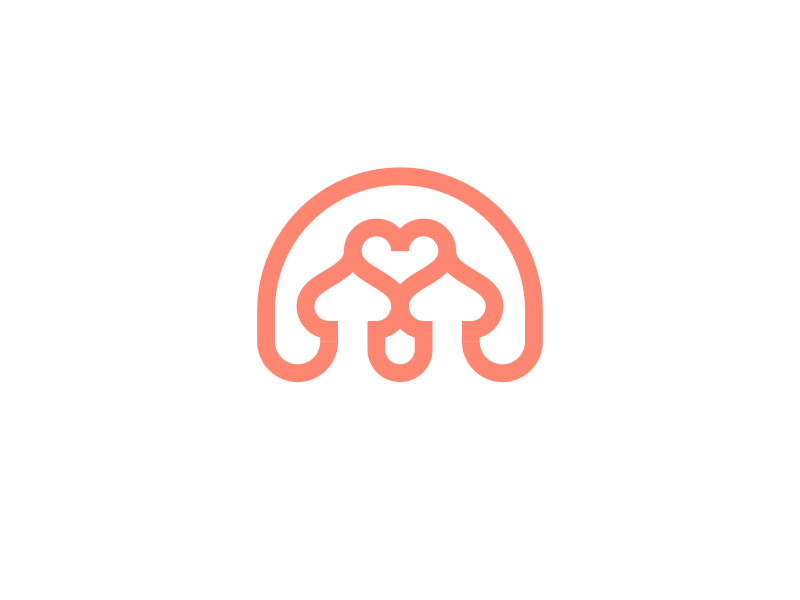 Waqf 2 unique distinctive mosque heart memorable brand mark logo