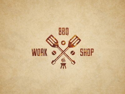 bbqworkshop barbecue bbq brand concept creative logo food logo mark meat screw workshop