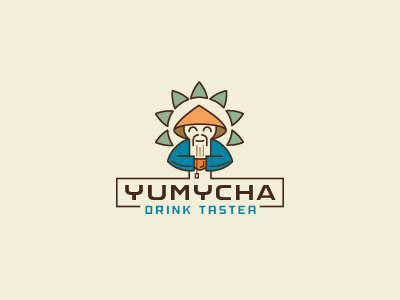 Yumycha brand chinese tea concept creative logo dim sum logo mark tea yum cha