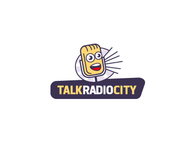 TalkRadioCity alive androgynous brand concept debate logo mark radio talk