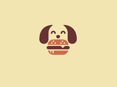 Woof burger concept creative dog logo mark woof
