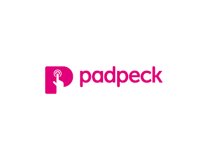 Padpeck2 brand concept creative logo ipad logo mark pad peck tab tablet touch