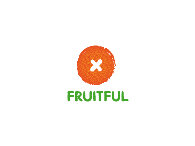 Fruitful brand concept creative logo fruit fruitful logo mark multiple multiplication orange productive