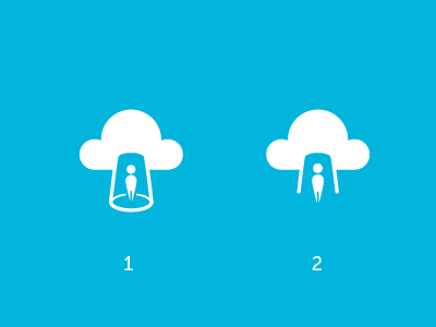 Clouducted abducted brand cloud concept creative logo logo mark ufo
